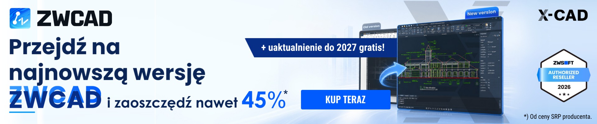 PROMOCJA! Aktualizacje ZWCAD nawet 45% taniej! PROMOCJA! Aktualizacje ZWCAD nawet 45% taniej!