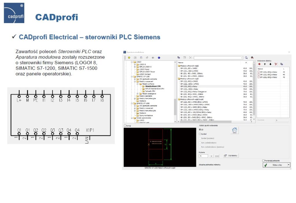 CADprofi Electrical - sterowniki PLC Siemens