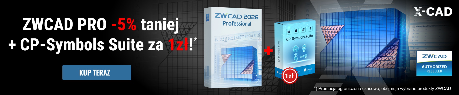 PROMOCJA -  ZWCAD PRO -5% taniej + CP-Symbols Suite za 1 zł!